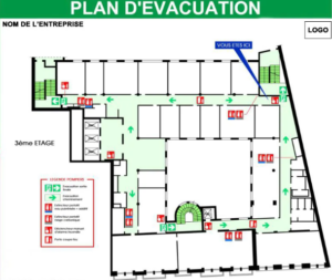 plan d'évacuation en Tunisie