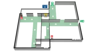 plan d'évacuation 3D