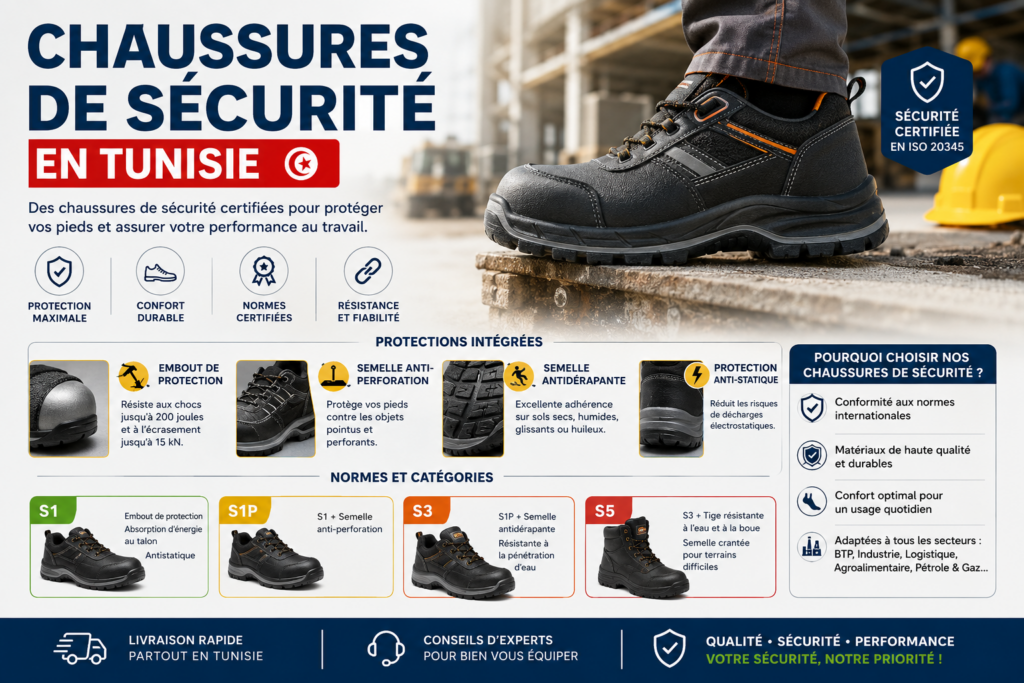 Chaussures de sécurité en Tunisie